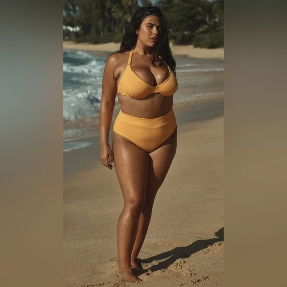 Monday Swimwear Orange Halter Bikini Top